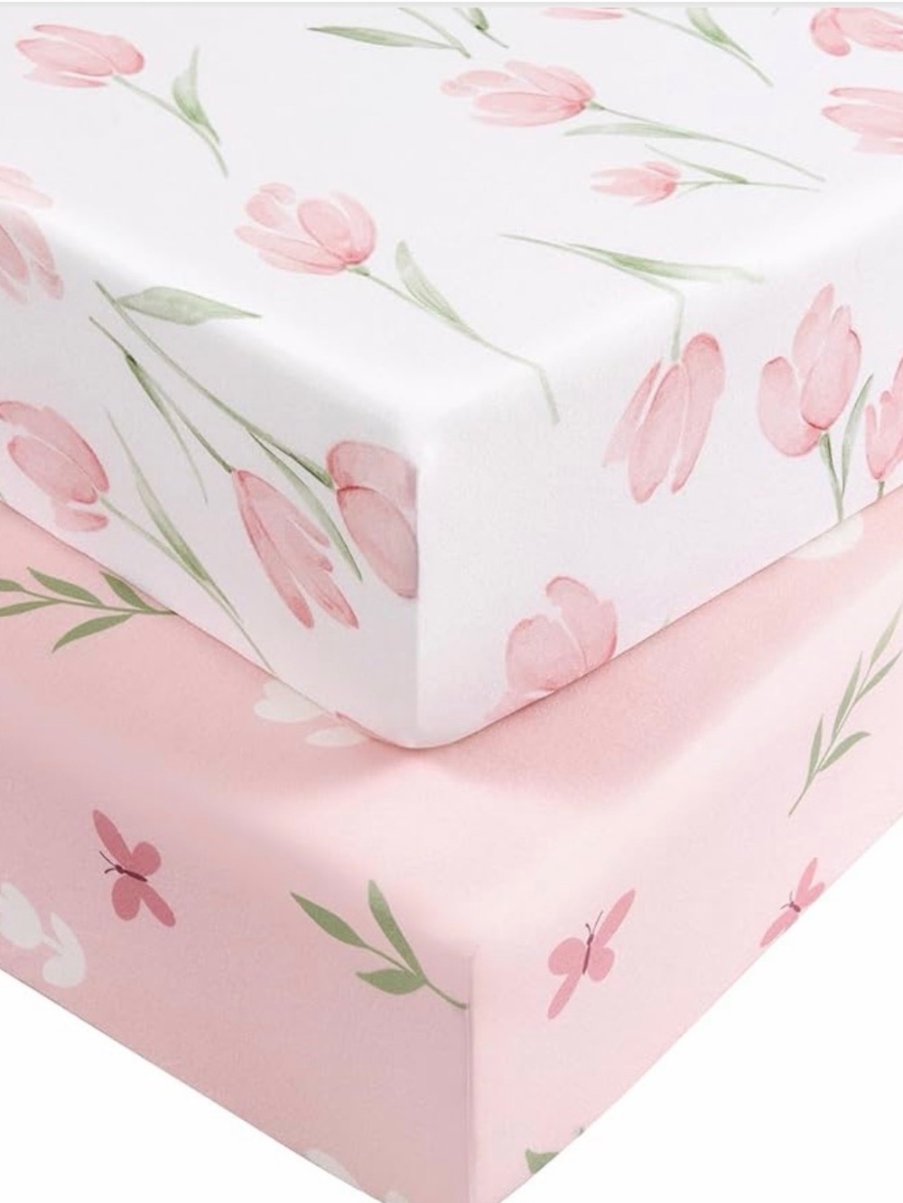 Pack and Play Sheet for Girls, 38" x 26" Fitted for Pack n Play Mattress
